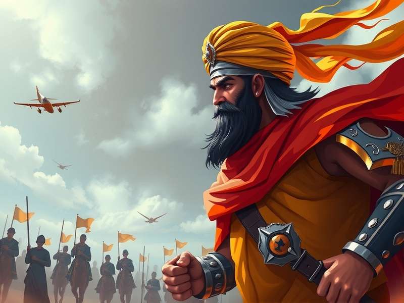 Sikh Warrior Battle Scene